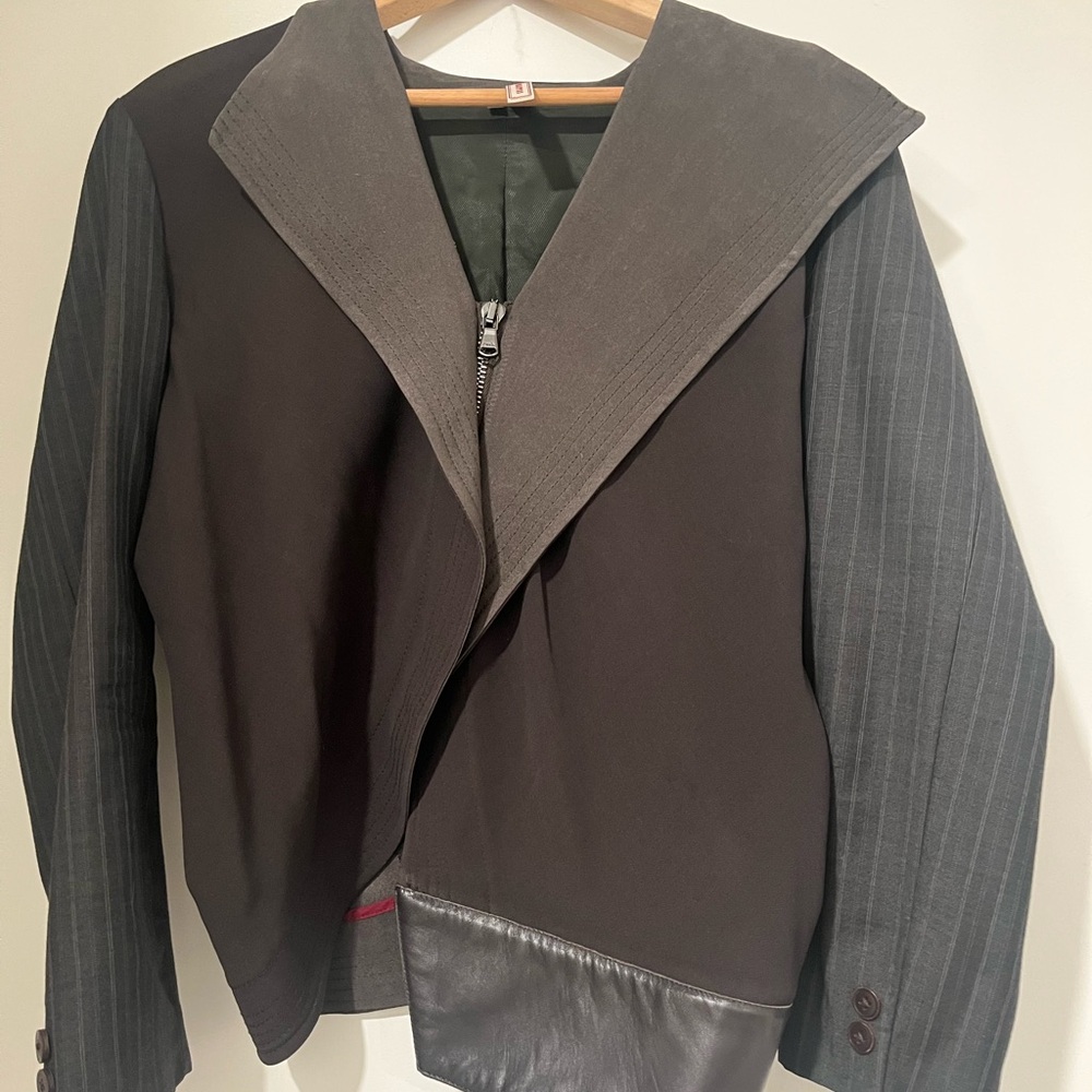 Antonio Marras Unique Two-Tone Blazer with Pinstripe Detail